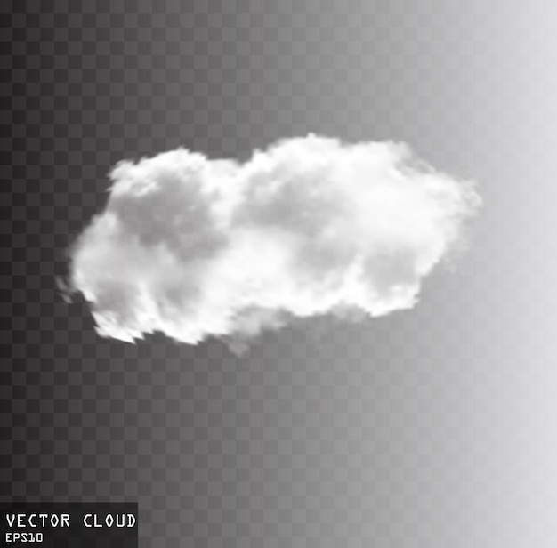 Vector cloud shape illustration