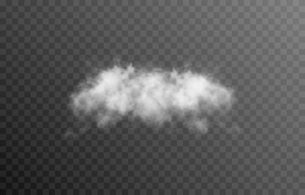 Vector cloud or smoke on an isolated transparent background Cloud smoke fog png