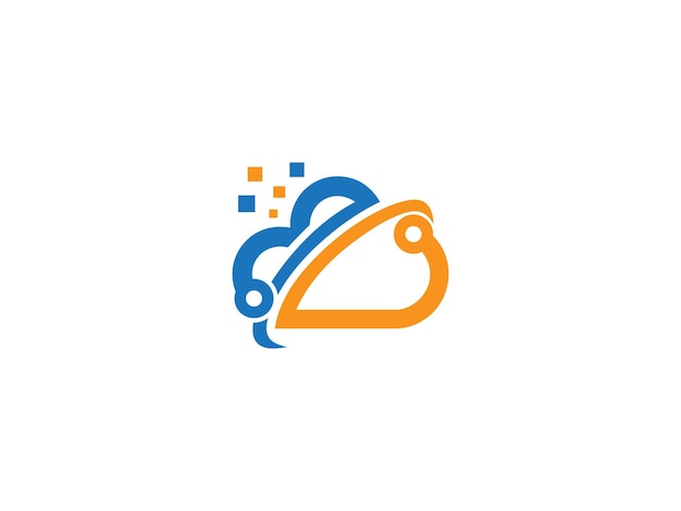 Logo vettoriale cloud e tecnologia