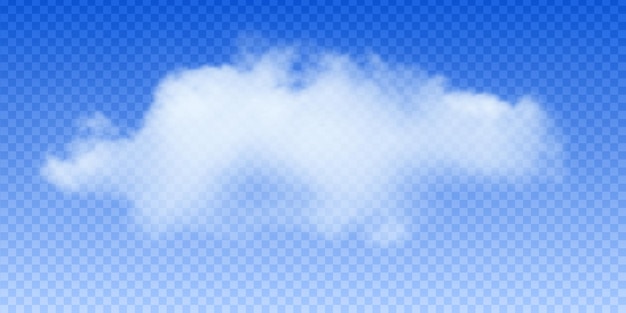 Vector vector cloud on a transparent background, realistic vector drawing, gradient mesh