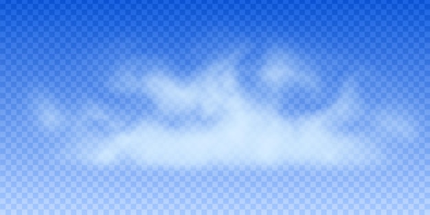 Vector cloud on a transparent background realistic vector drawing gradient mesh