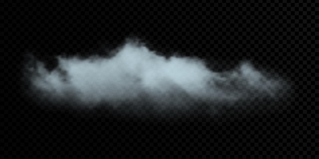 Nuvola di vettore su una maglia di gradiente di fumo di sfondo trasparente