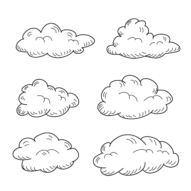 Vector vector cloud on white background