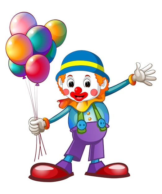 Vector clown met ballonnen10