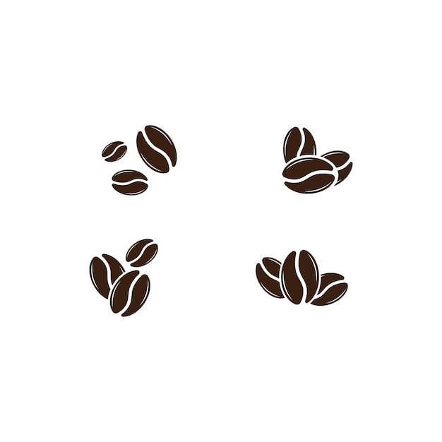 Vector coffee beans template vector icon illustration