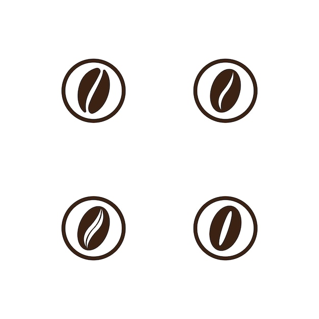 Vector coffee beans template vector icon illustration