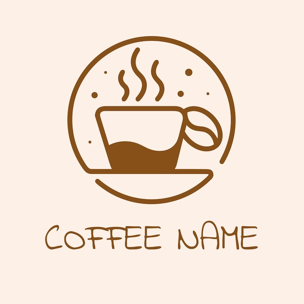 Vector coffee logo template design for branding design