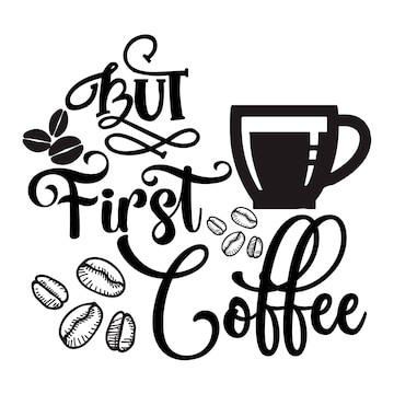 Coffee wavy svg Retro coffee svg Coffee smile svg with stars