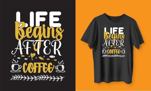 Vettore vector coffee typography design di magliette