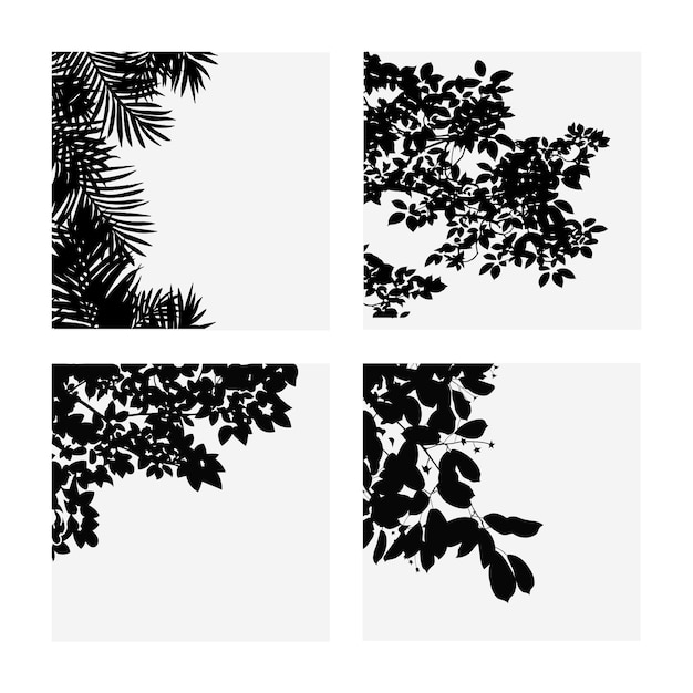 A vector collection of botanical leaves for artwork compositions