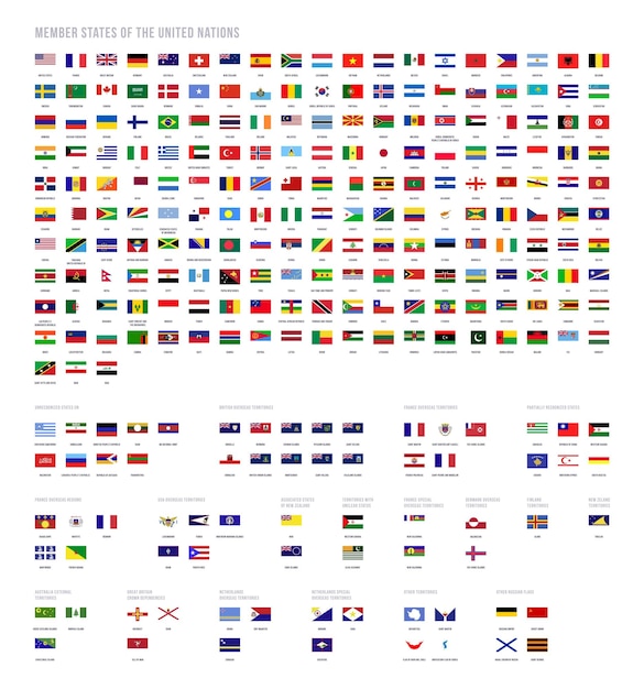 Vector collection of country flags