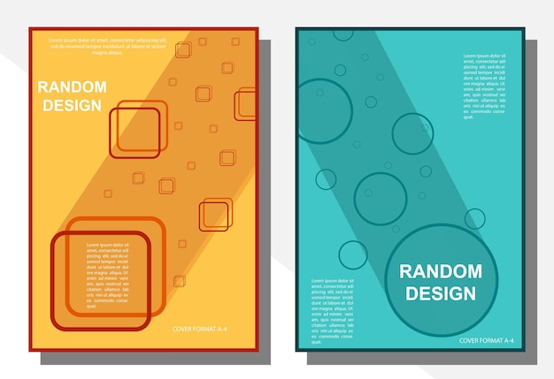 Vector collection of covers with a simple geometric design for books booklets and brochures