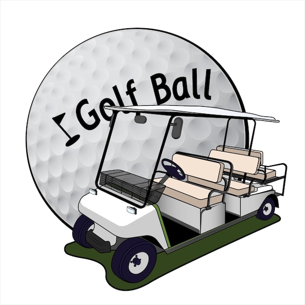 Vettore raccolta vettoriale di golf cart