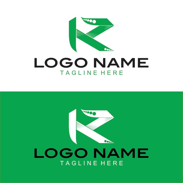 Vector collection of k logo templates