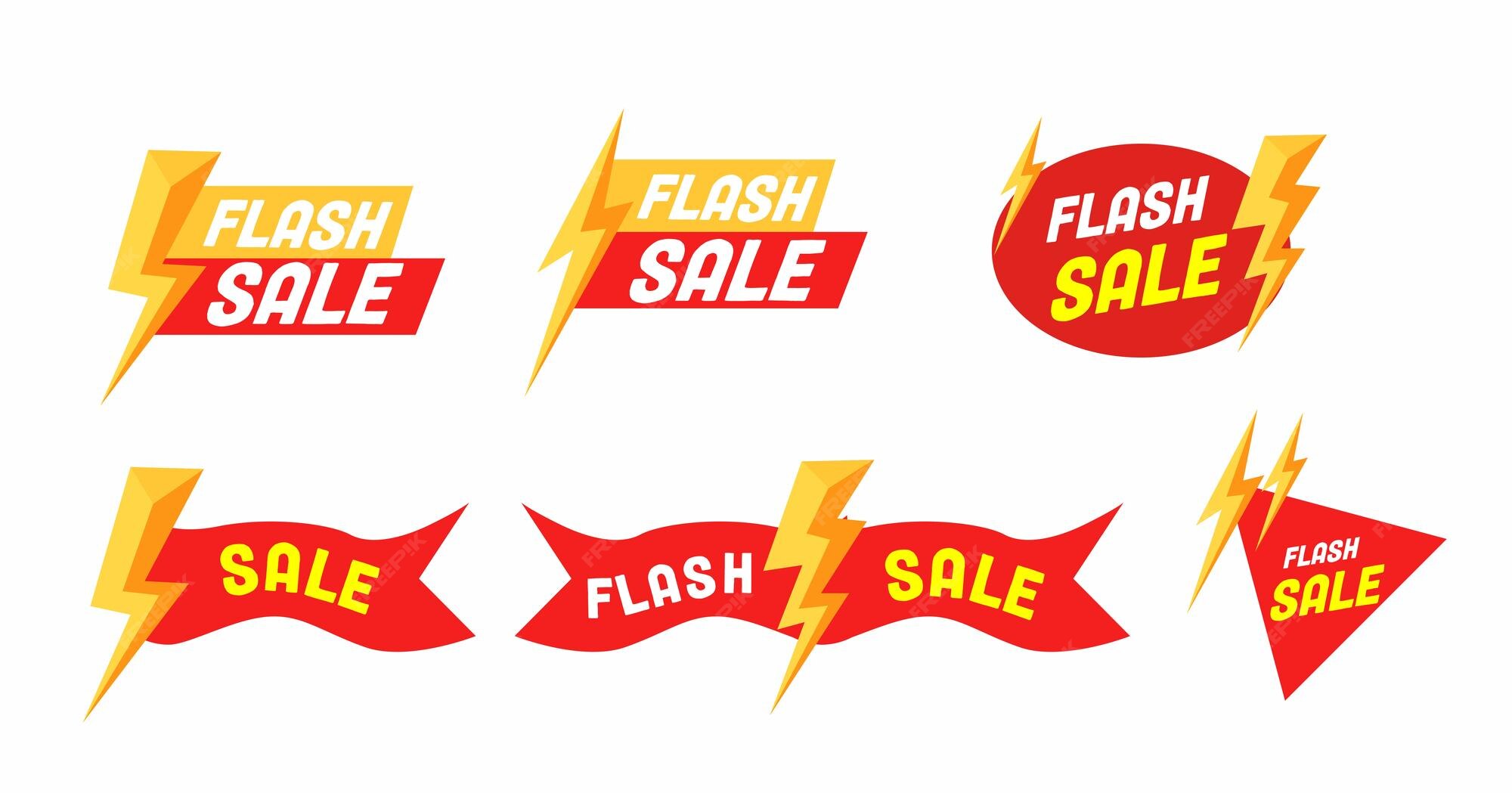 Premium Vector | Vector collection of sales label flash sale
