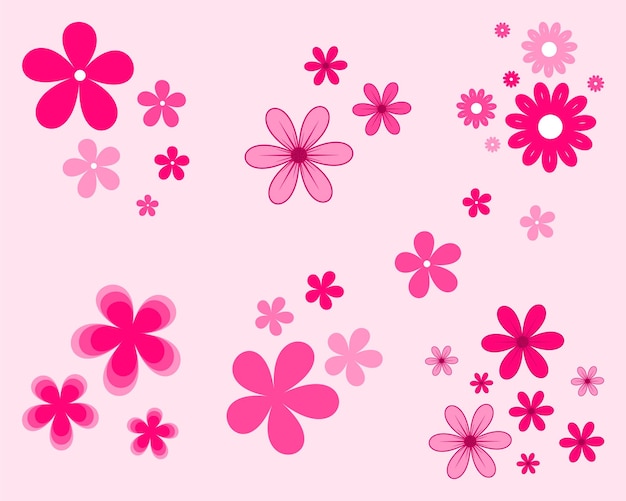 Vector vector collection of spring flower illustrations