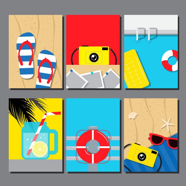 Vector collection of summer