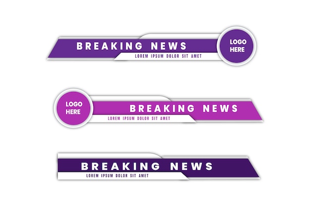 Vector vector collection of web banner lower third template