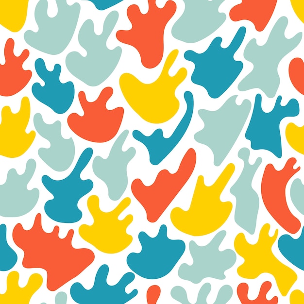 vector color blots seamless color pattern multicolored spots flat drops and smearing