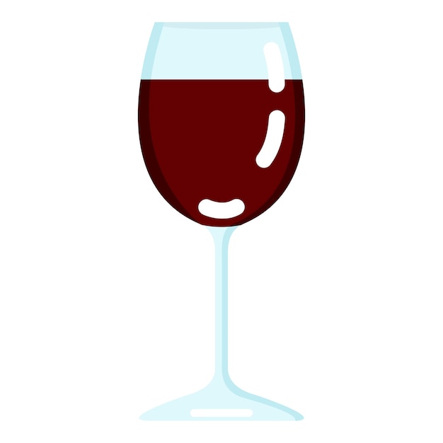 Vector color flat icon wine glass