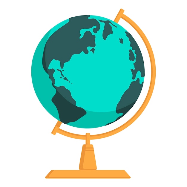 Vector vector color illustration in flat style globe