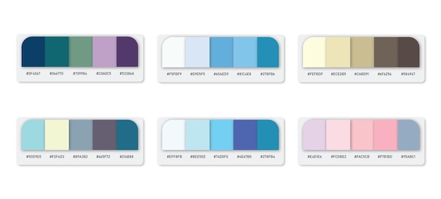 vector color palette combination with hex code