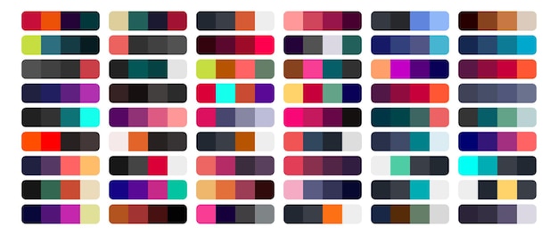 Vector Color Palette Set Design Template. Multi color Sphere