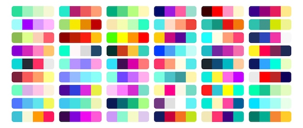 Vector Color Palette Set Design Template. Multi color Sphere