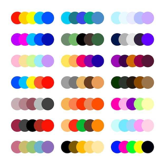 Vector Color Palette Set Design Template Multi color