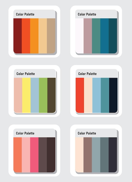 Vector vector color palette set