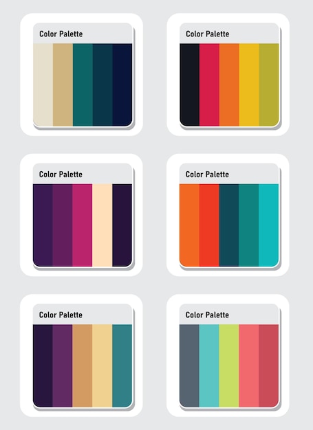 Vector vector color palette set