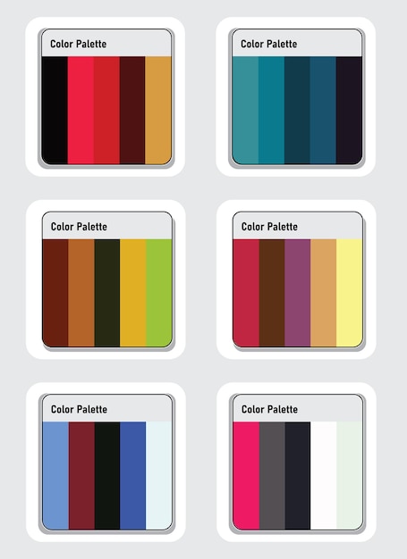 Vector vector color palette set