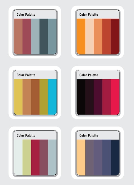 Vector vector color palette set