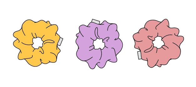 Vector color Scrunchies