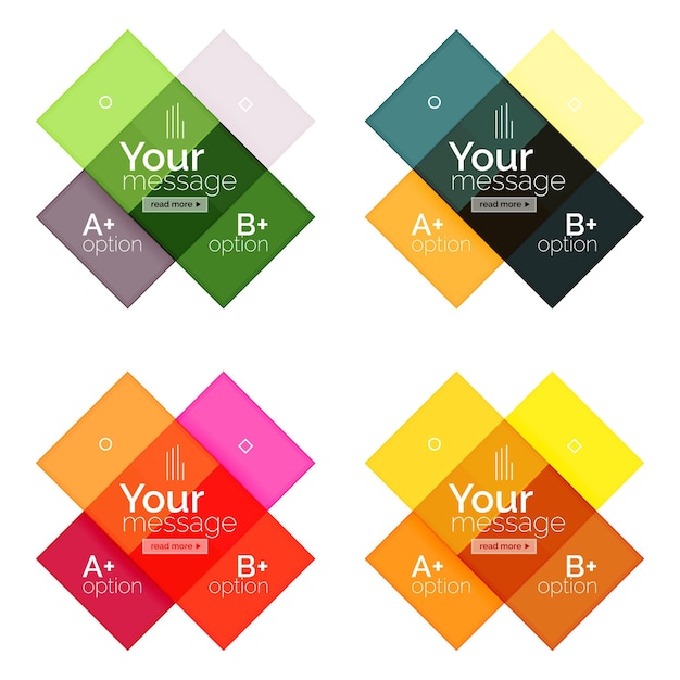 Vector color stripes infographics templates