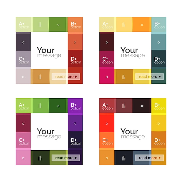 Vector color stripes infographics templates