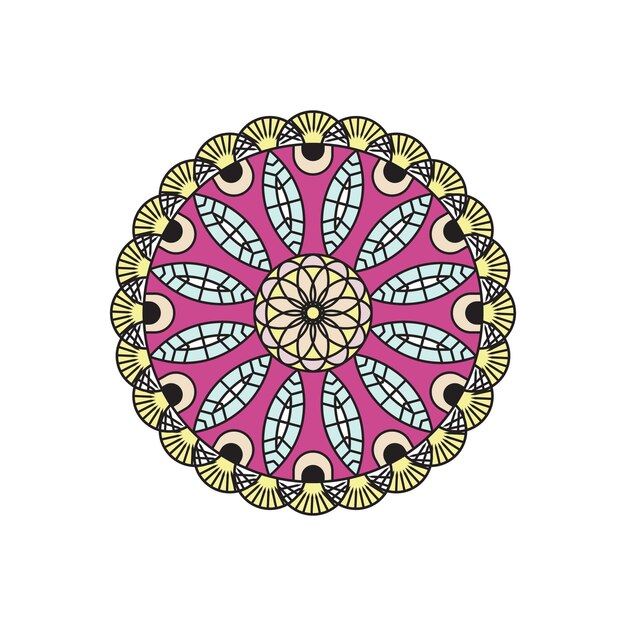 Mandala colorata vettoriale