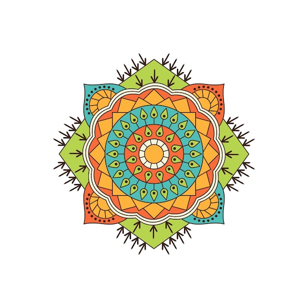 Mandala colorata vettoriale