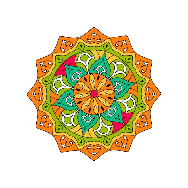 Vector Colored Mandala