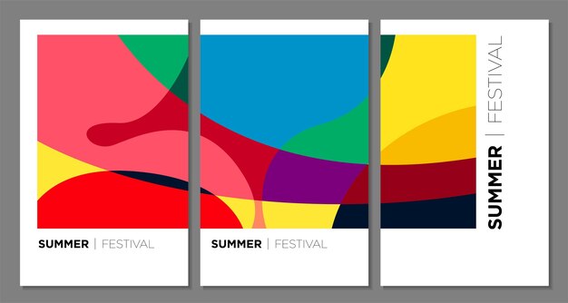 Vector colorful abstract background for summer festival 2023