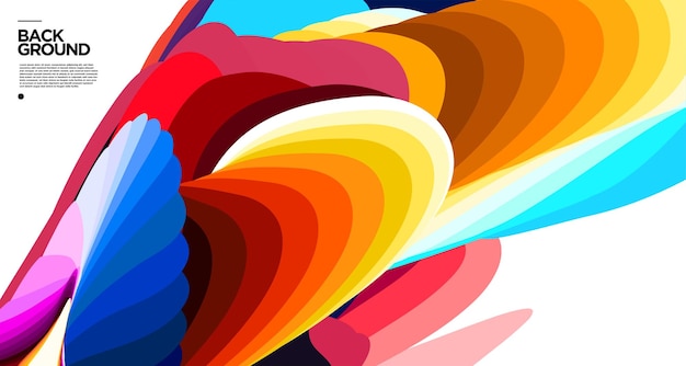 Vector colorful abstract fluid background for banner template