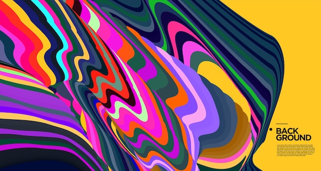Векторный красочный абстрактный жидкий фон для шаблона баннера