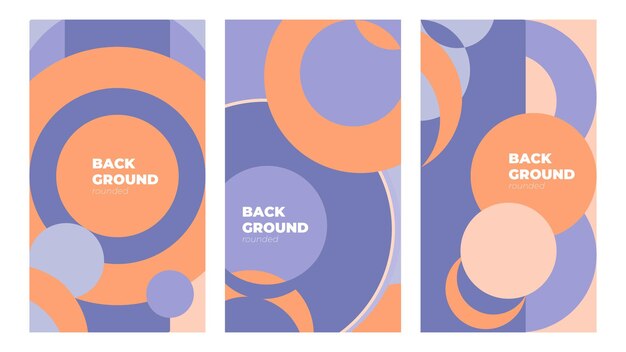 Vector colorful abstract geometric curves and circles for banner social media backgrounds