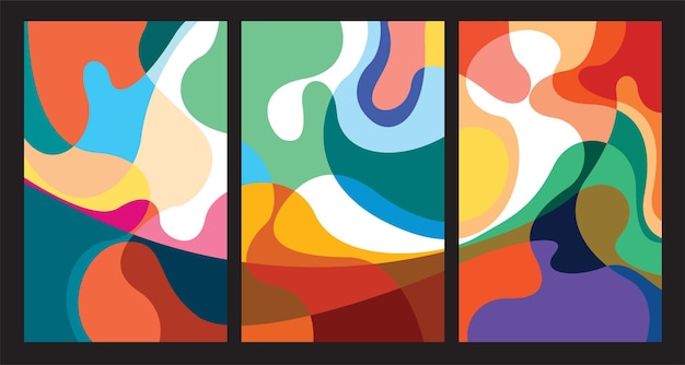 ベクトル ベクトル色彩の抽象的なサイケデリック液体と液体の背景パターン