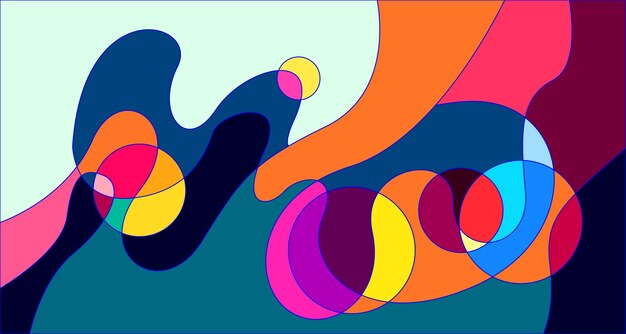 Vector colorful abstract psychedelic liquid and fluid background pattern