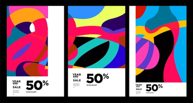 Vector colorful abstract year end sale background 2023