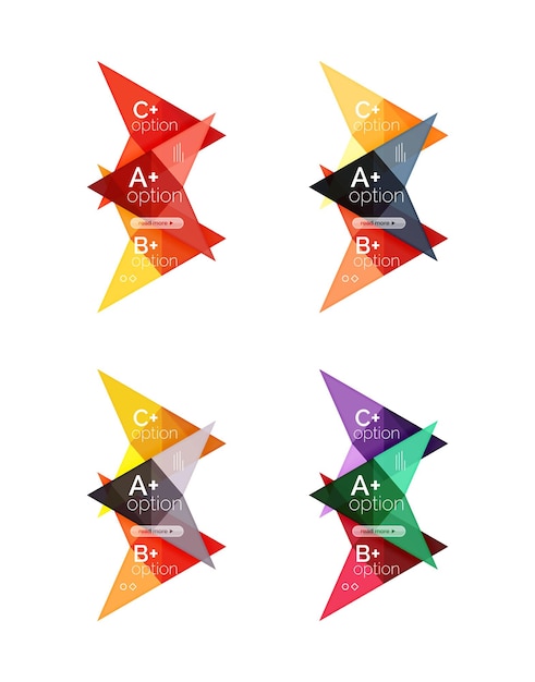 Vector colorful arrow option infographics templates set for workflow layout diagram number options or web design