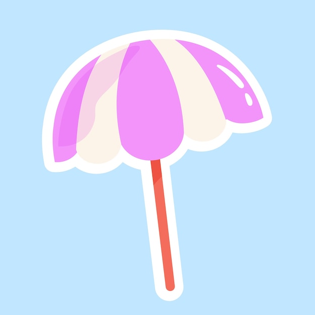 Векторные красочные пляжные зонтики для защиты от летней пляжной жары
