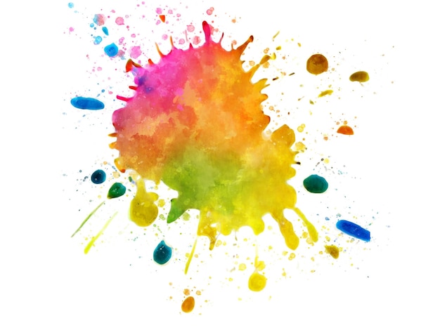 Vector of colorful blot watercolor splash.