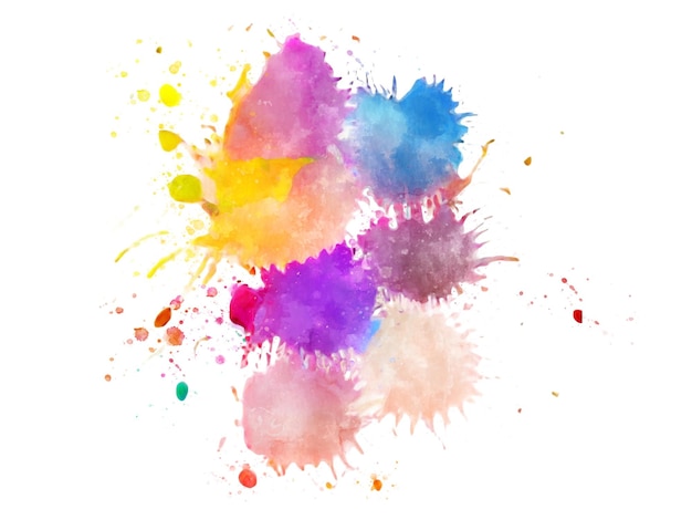 Vector of colorful blot watercolor splash.
